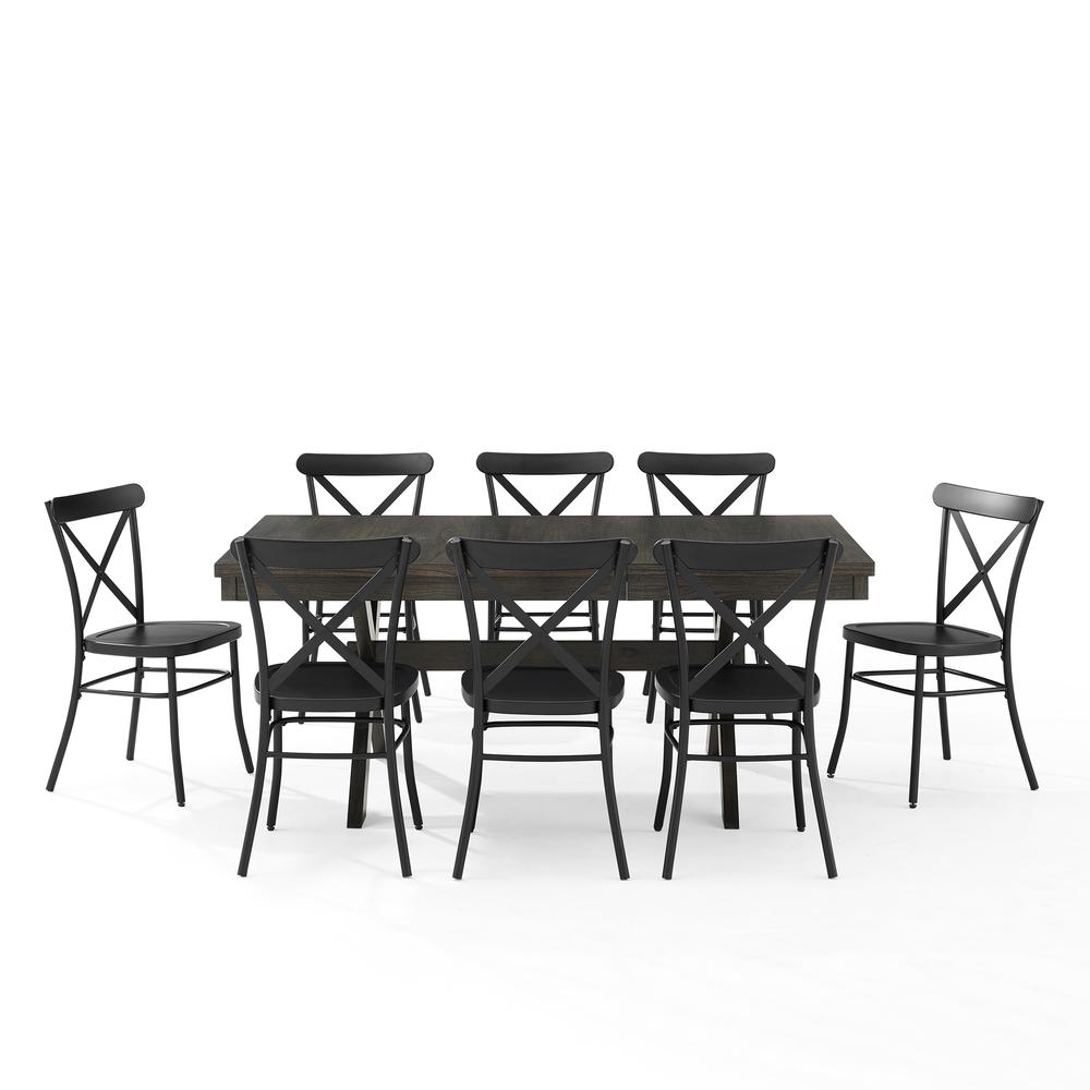 Hayden 9-Piece Dining Table Set For 8 W/Camille Chairs - Table & 8 Chairs