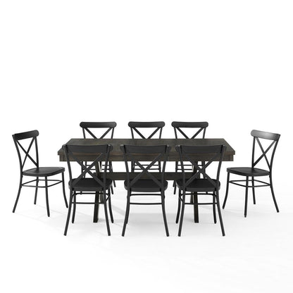 Hayden 9-Piece Dining Table Set For 8 W/Camille Chairs - Table & 8 Chairs