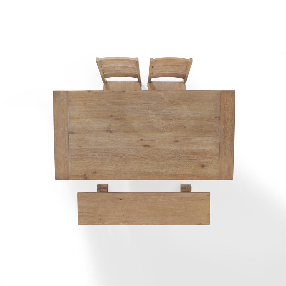 Joanna 4-Piece Dining Table Set For 5 - Table, Bench, & 2 Ladder-Back Chairs
