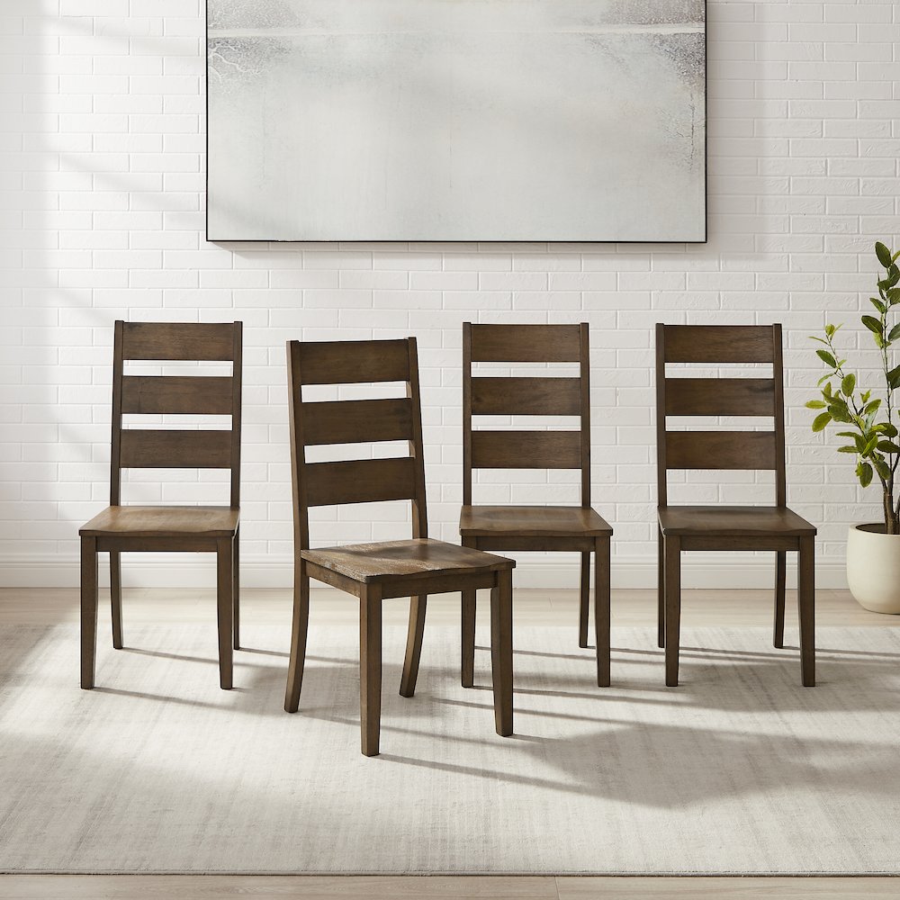 Joanna 4-Piece Ladder-Back Dining Chair Set - 4 Chairs
