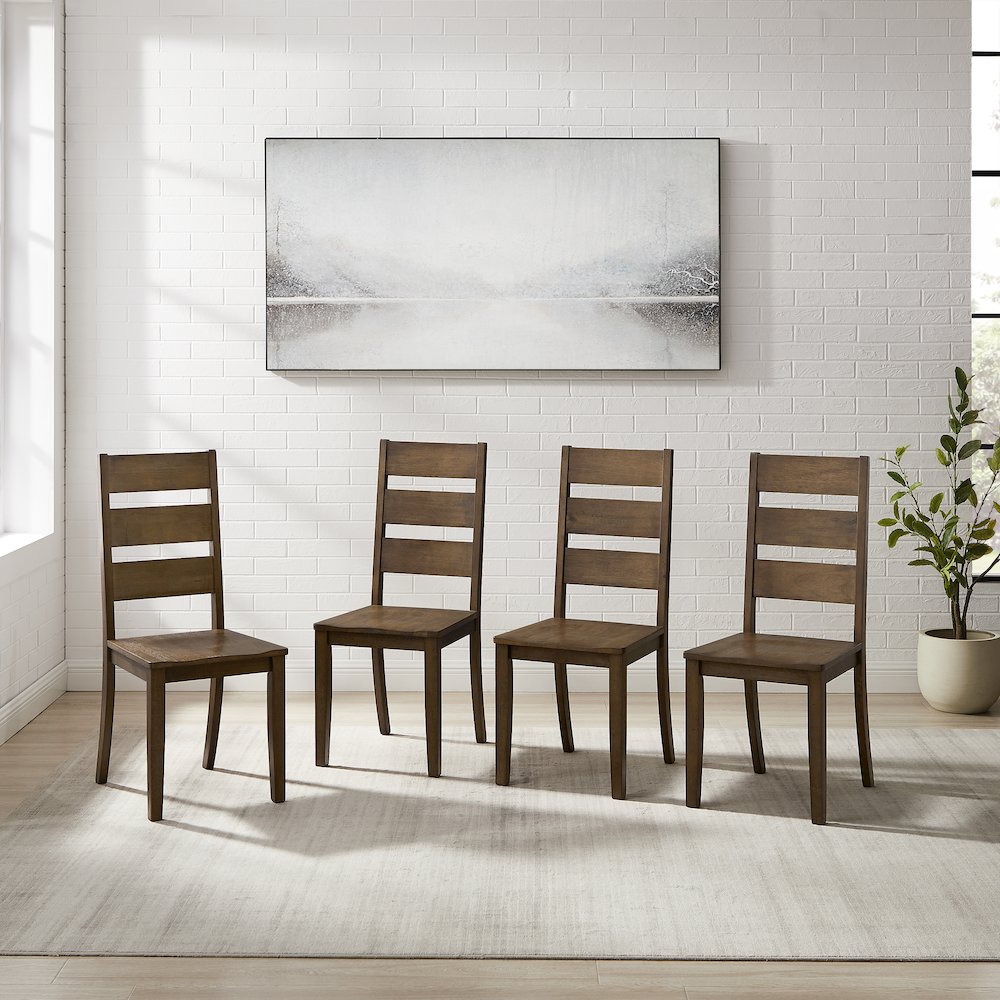 Joanna 4-Piece Ladder-Back Dining Chair Set - 4 Chairs