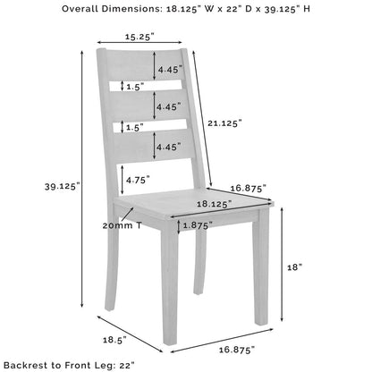 Joanna 4-Piece Ladder-Back Dining Chair Set - 4 Chairs