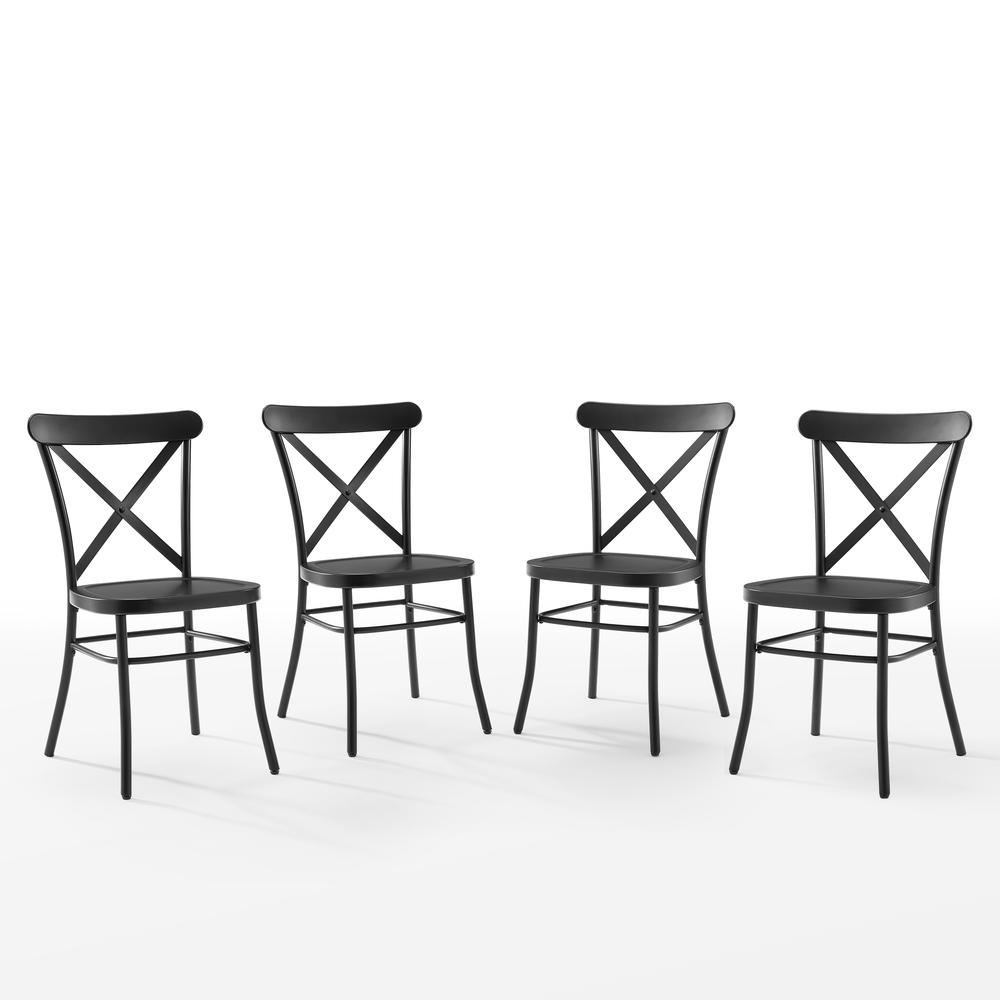 Camille 4-Piece Metal Dining Chair Set - 4 Chairs