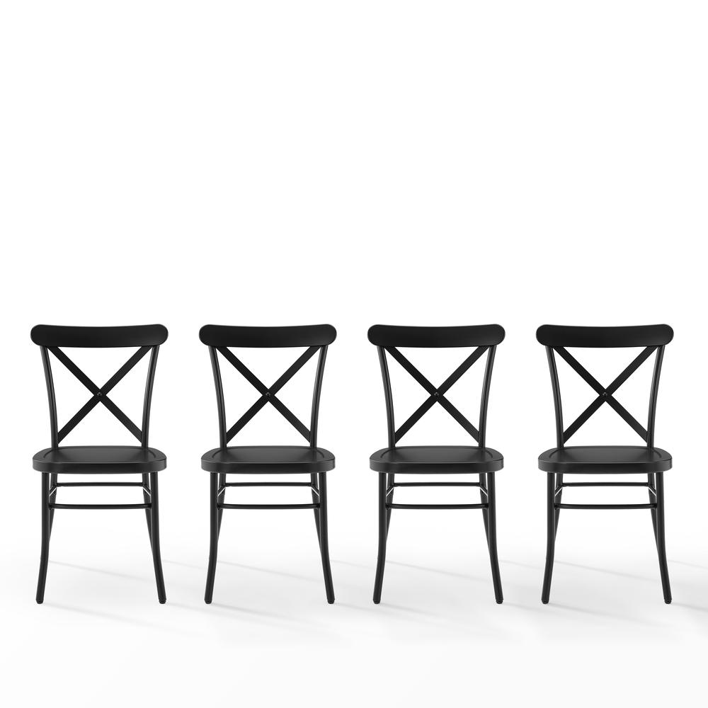 Camille 4-Piece Metal Dining Chair Set - 4 Chairs