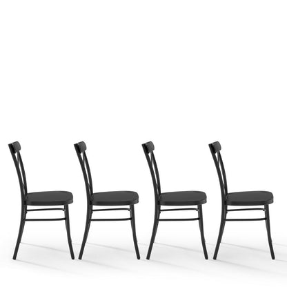 Camille 4-Piece Metal Dining Chair Set - 4 Chairs