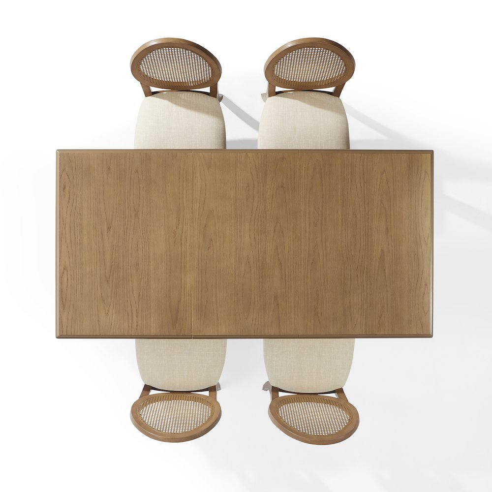 Katia 5Pc Dining Table Set For 4 Cane-Back Chairs - Table & 4 Cane-Back Chairs