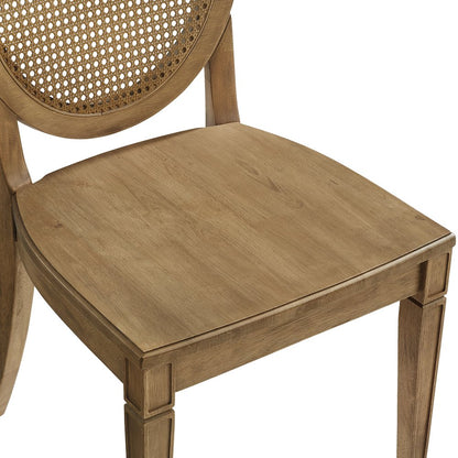 7-Piece Dining Table Set For 6 With Cane-Back Chairs, Table, 6 Cane-Back Chairs