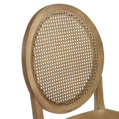 Katia 7Pc Dining Set With Table, 4 Cane-Back Chairs, & 2 Cane-Back Chairs