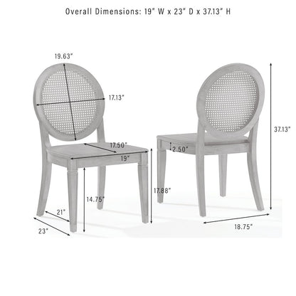 Katia 9-Piece Dining Table Set For 8 With 8 Cane-Back Chairs & Table