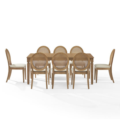 Katia 9Pc Dining Table Set For 8 Cane-Back Chairs - Table & 8 Cane-Back Chairs