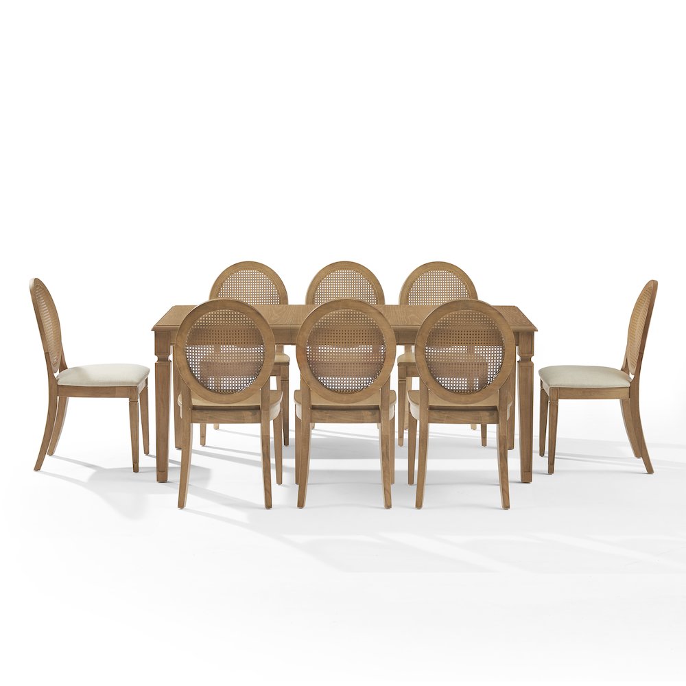 Katia 9Pc Dining Set With Table, 6 Cane-Back & 2 Cane-Back Chairs