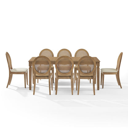 Katia 9Pc Dining Set With Table, 6 Cane-Back & 2 Cane-Back Chairs