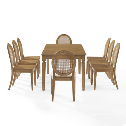 Katia 9Pc Dining Set With Table, 6 Cane-Back & 2 Cane-Back Chairs