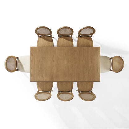 Katia 9Pc Dining Set With Table, 6 Cane-Back & 2 Cane-Back Chairs