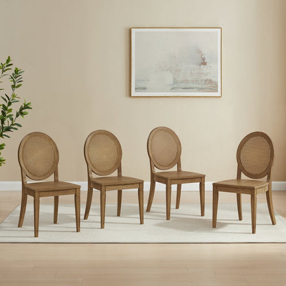 Katia 4-Piece Cane-Back Dining Chair Set - 4 Cane-Back Chairs