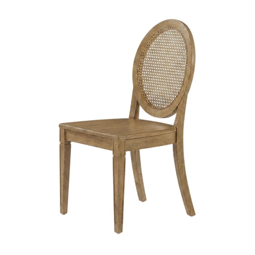 Set of 4 Cane-Back Dining Chairs with Wooden Frame and Comfort Seats