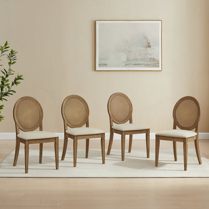 Katia 4-Piece Cane-Back Dining Chair Set - 4 Cane-Back Chairs