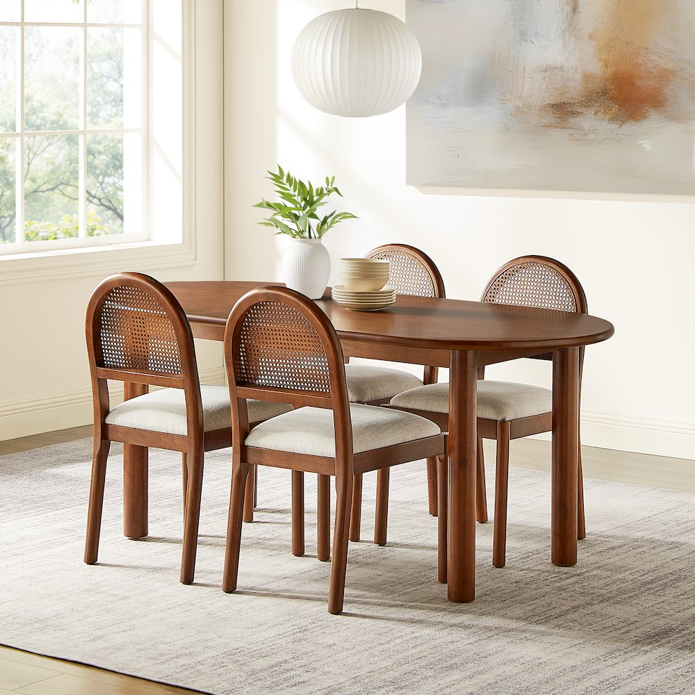 Kennedy 5-Piece Dining Table Set For 4 - Table & 4 Chairs