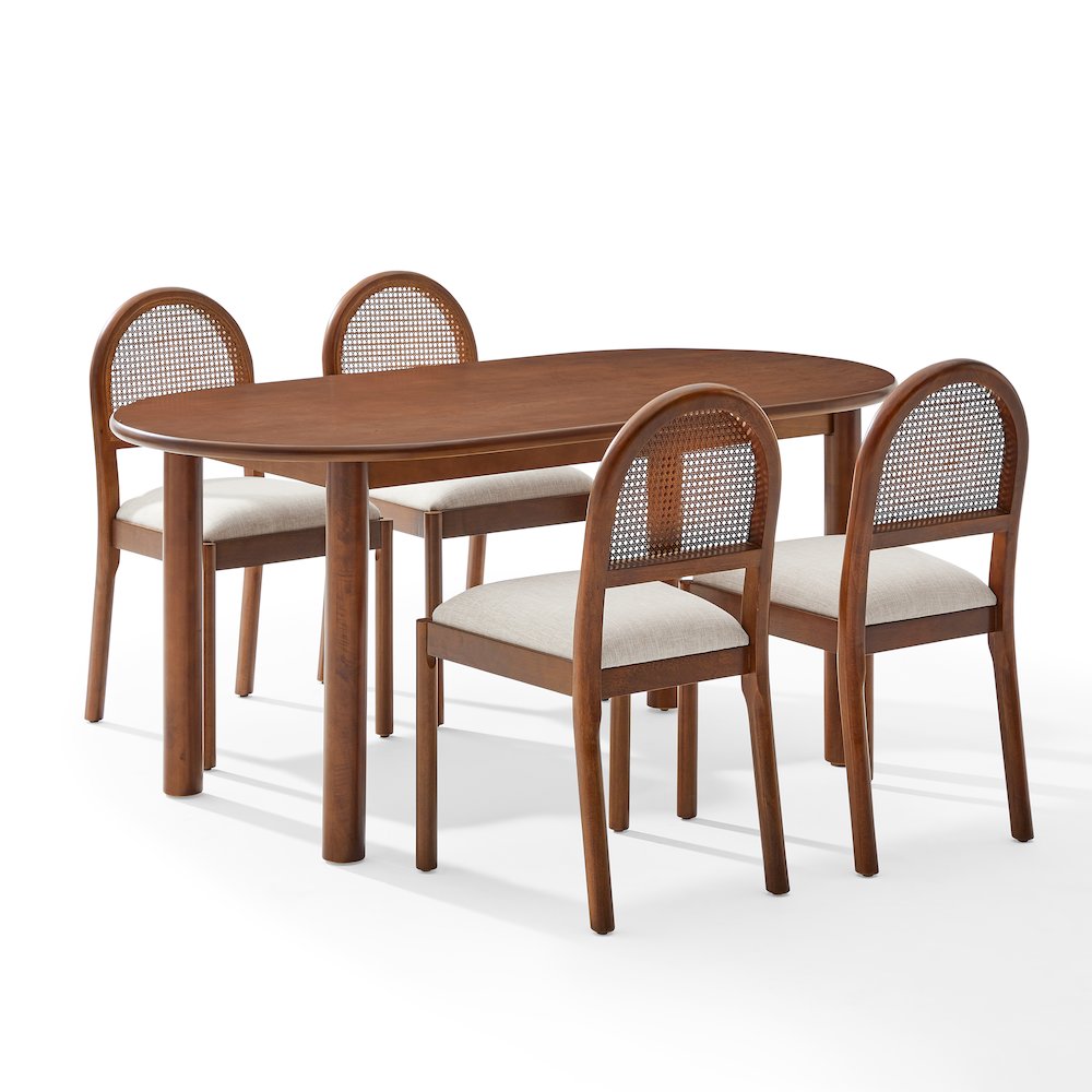 Kennedy 5-Piece Dining Table Set For 4 - Table & 4 Chairs