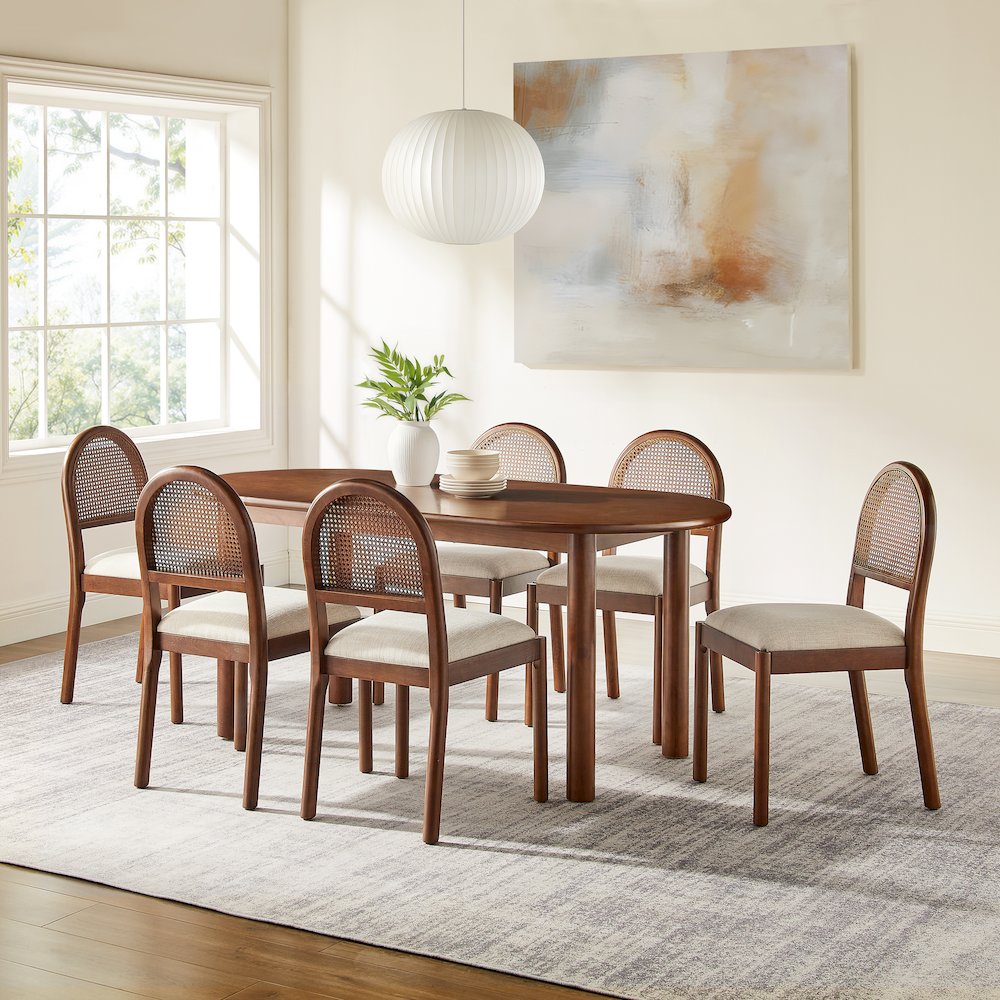 Kennedy 7-Piece Dining Table Set For 6 - Table & 6 Chairs