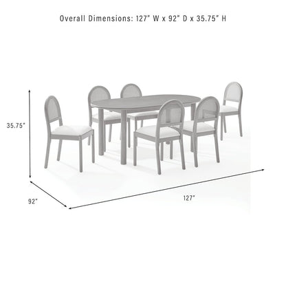 Kennedy 7-Piece Dining Table Set For 6 - Table & 6 Chairs