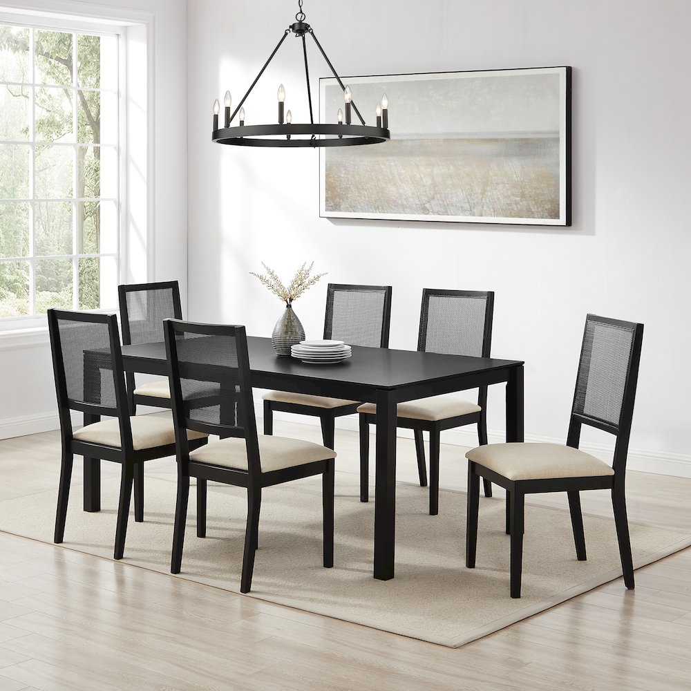 Greer 7-Piece Dining Table Set For 6 - Table & 6 Chairs