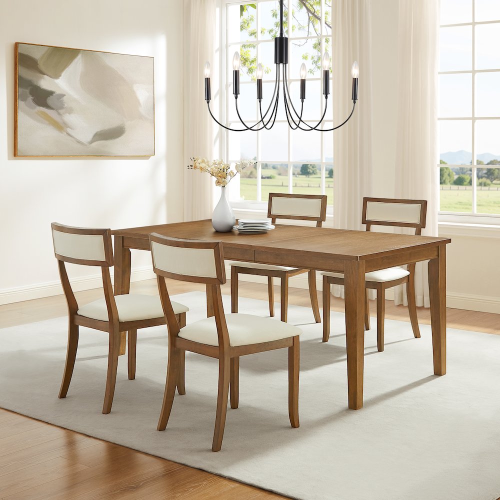 Alessia 5-Piece Dining Table Set For 4 - Table & 4 Chairs