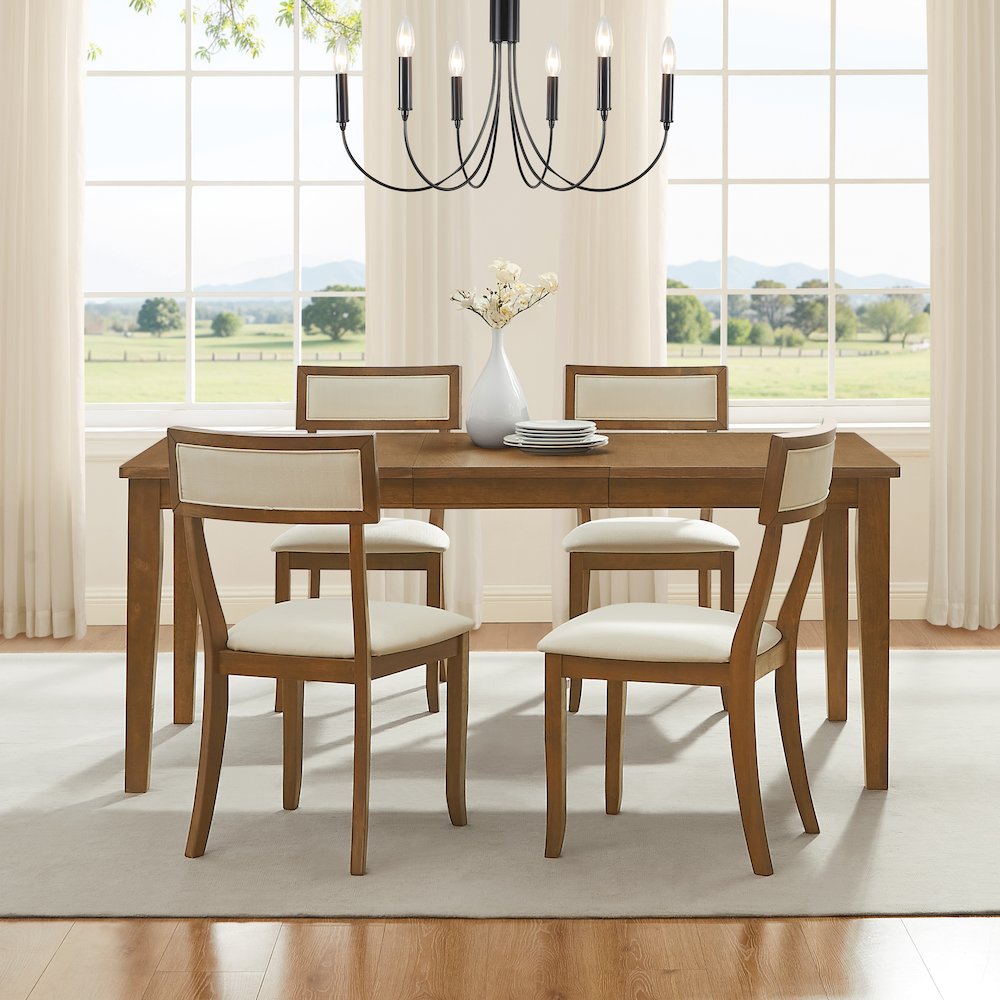 Alessia 5-Piece Dining Table Set For 4 - Table & 4 Chairs