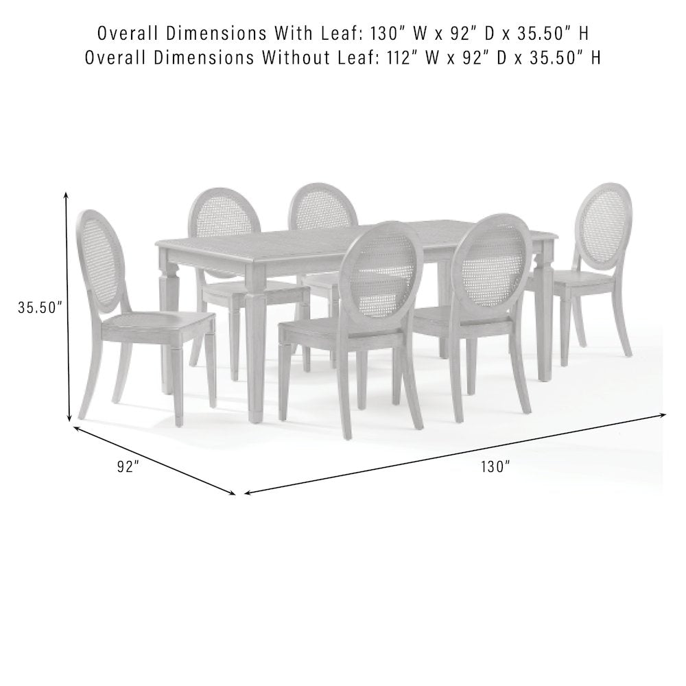 Alessia 7-Piece Dining Table Set For 6 - Table & 6 Chairs