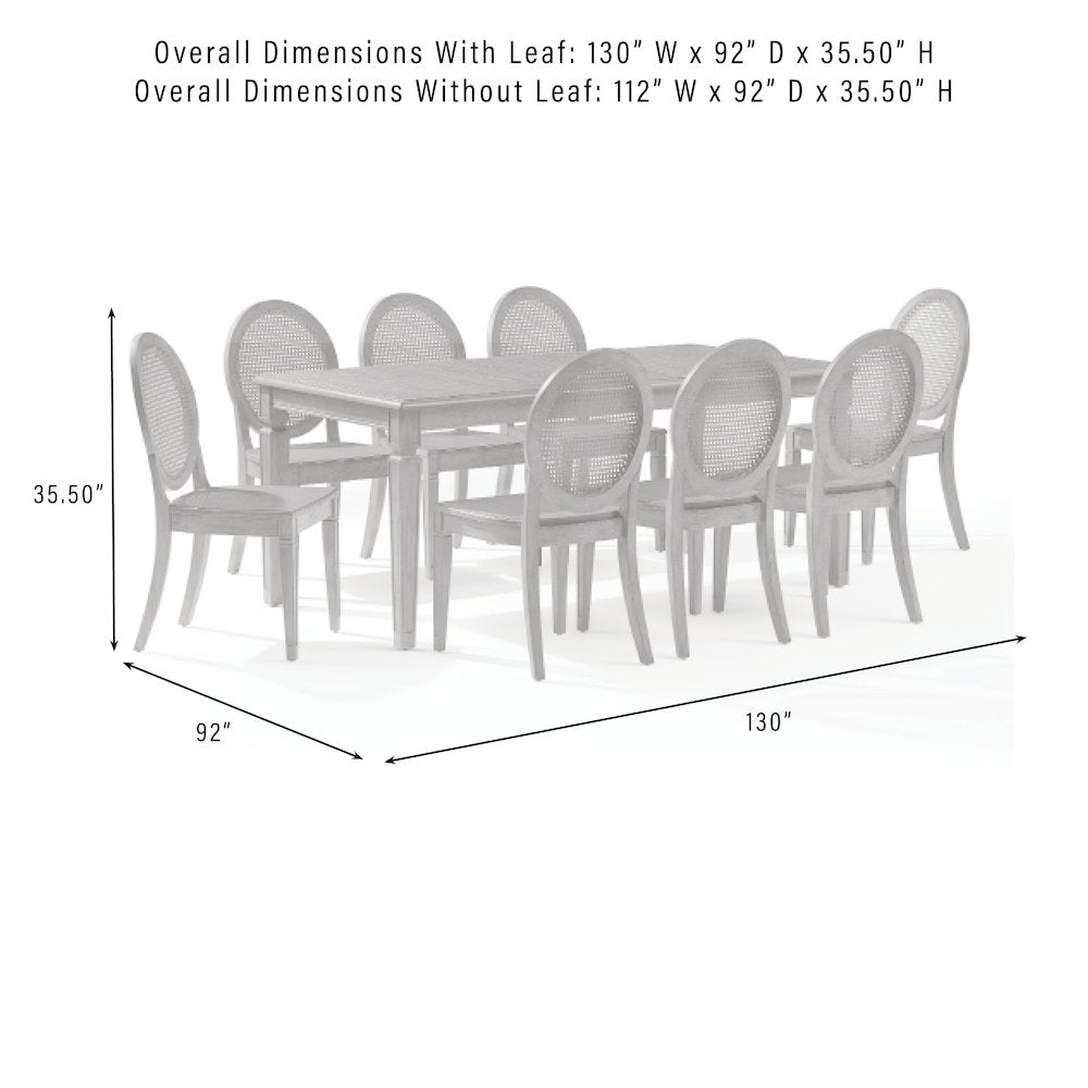 Alessia 9-Piece Dining Table Set For 8 - Table & 8 Chairs