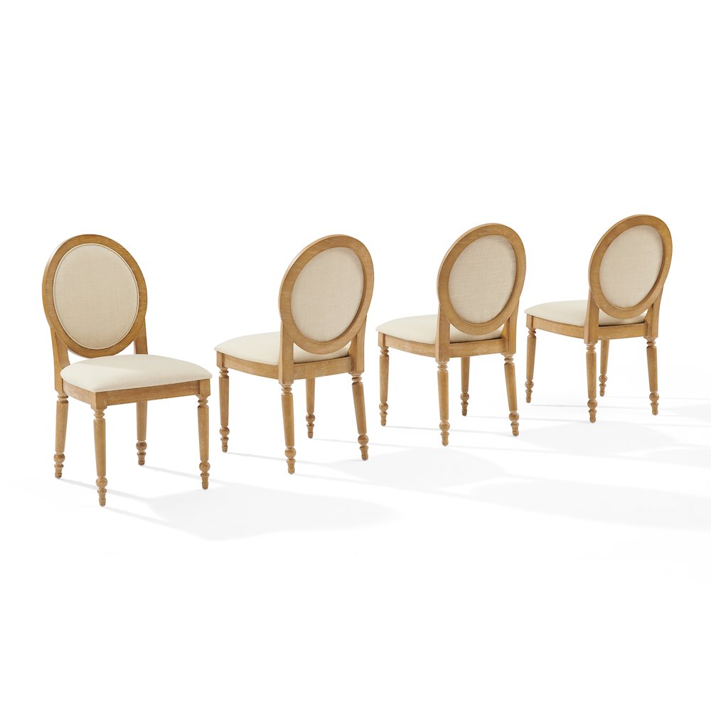 Daphne 4-Piece Dining Chair Set Rustic Brown/Crème - 4 Chairs