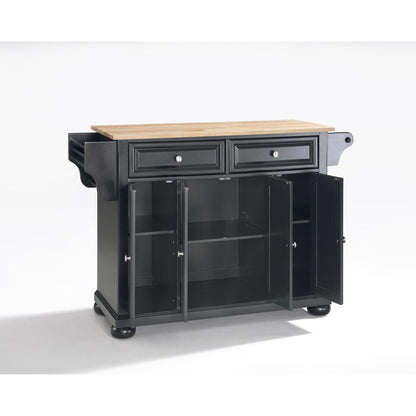 Alexandria Wood Top Full Size Kitchen Island/Cart