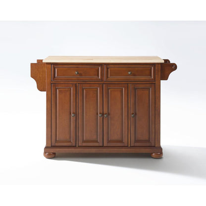 Alexandria Wood Top Full Size Kitchen Island/Cart