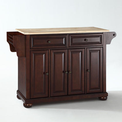 Alexandria Wood Top Full Size Kitchen Island/Cart