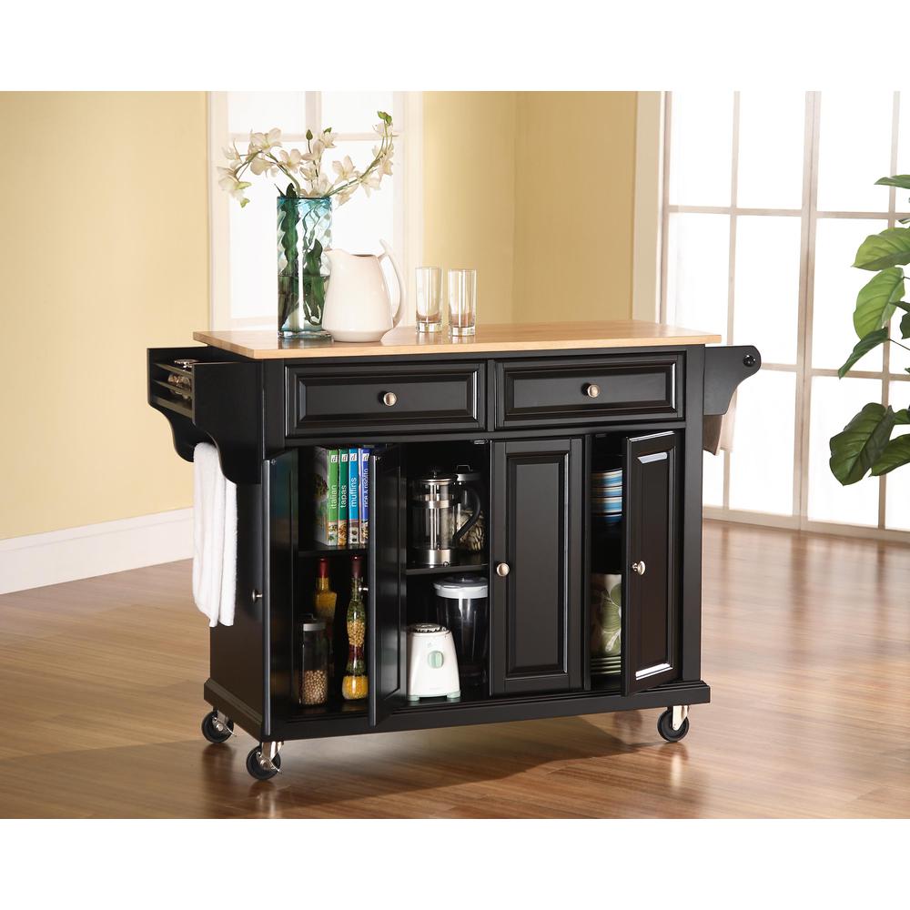 Full Size Wood Top Kitchen Cart