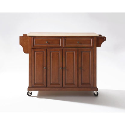 Full Size Wood Top Kitchen Cart