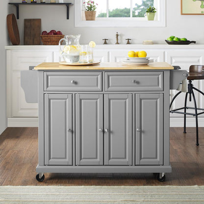 Full Size Wood Top Kitchen Cart