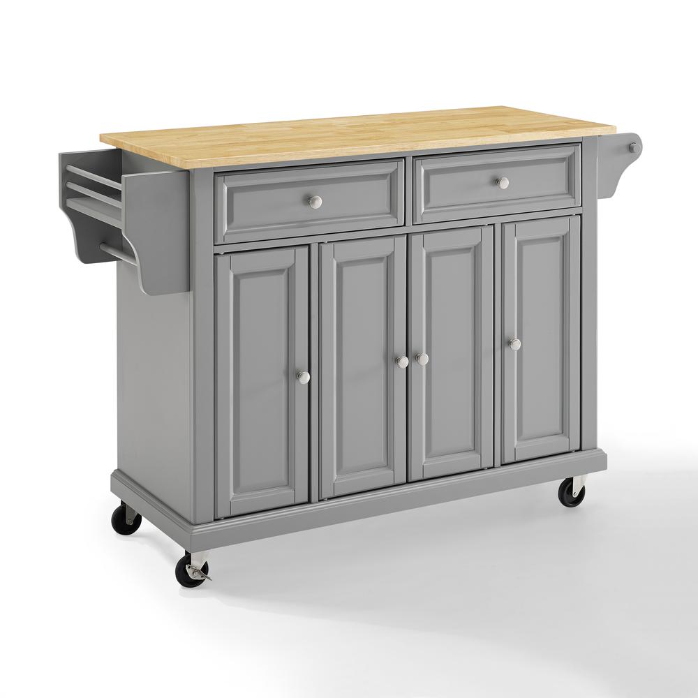 Full Size Wood Top Kitchen Cart