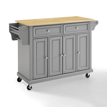 Full Size Wood Top Kitchen Cart