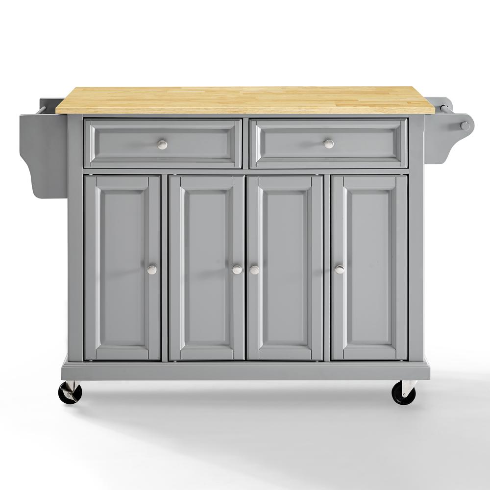 Full Size Wood Top Kitchen Cart