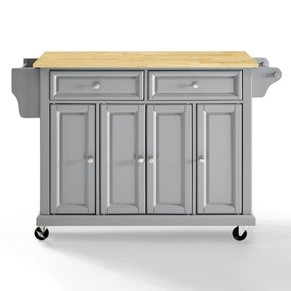 Full Size Wood Top Kitchen Cart