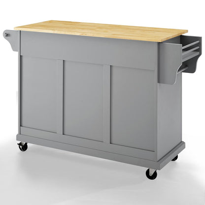 Full Size Wood Top Kitchen Cart