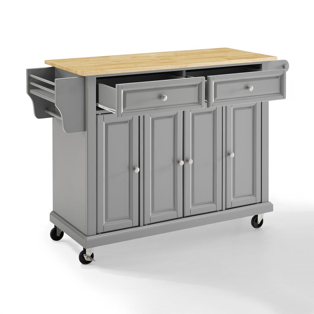 Full Size Wood Top Kitchen Cart