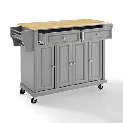 Full Size Wood Top Kitchen Cart