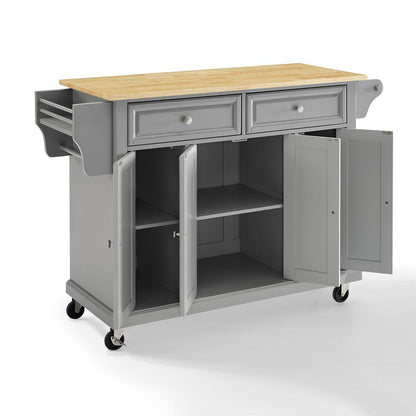 Full Size Wood Top Kitchen Cart
