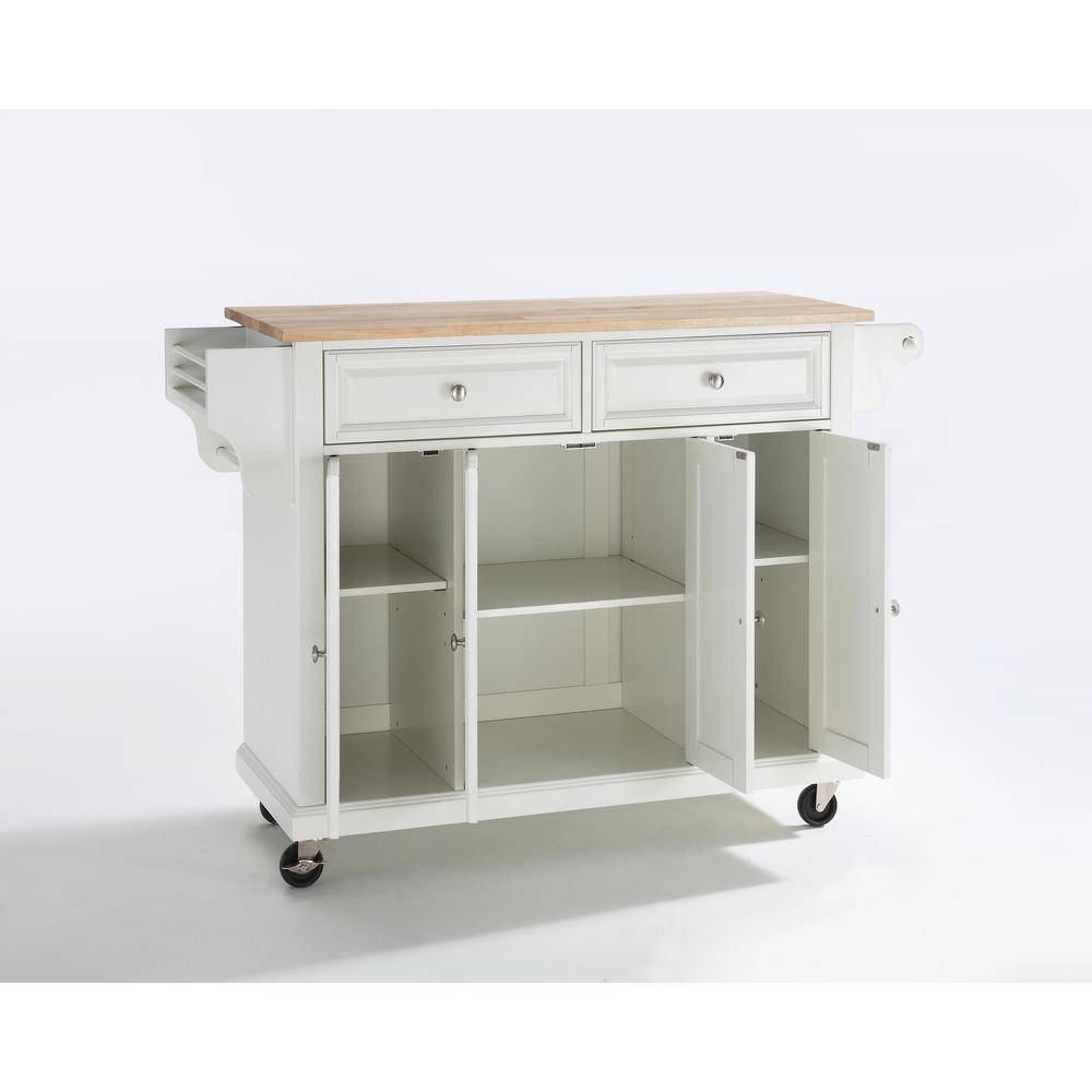 Full Size Wood Top Kitchen Cart