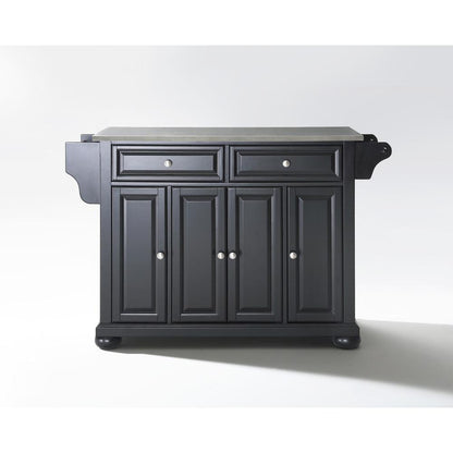 Alexandria Stainless Steel Top Full Size Kitchen Island/Cart