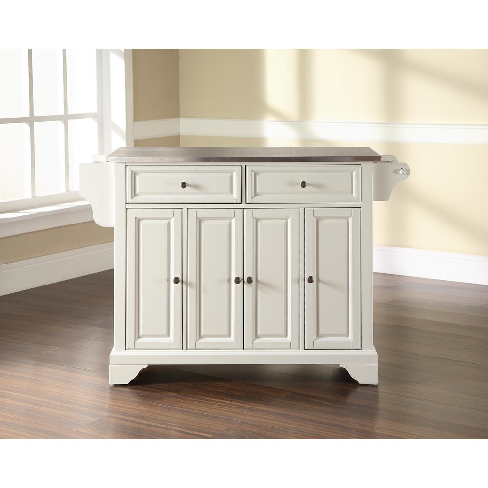 Lafayette Stainless Steel Top Full Size Kitchen Island/Cart