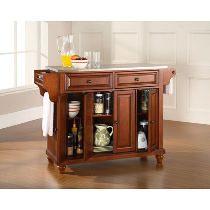 Cambridge Stainless Steel Top Full Size Kitchen Island/Cart