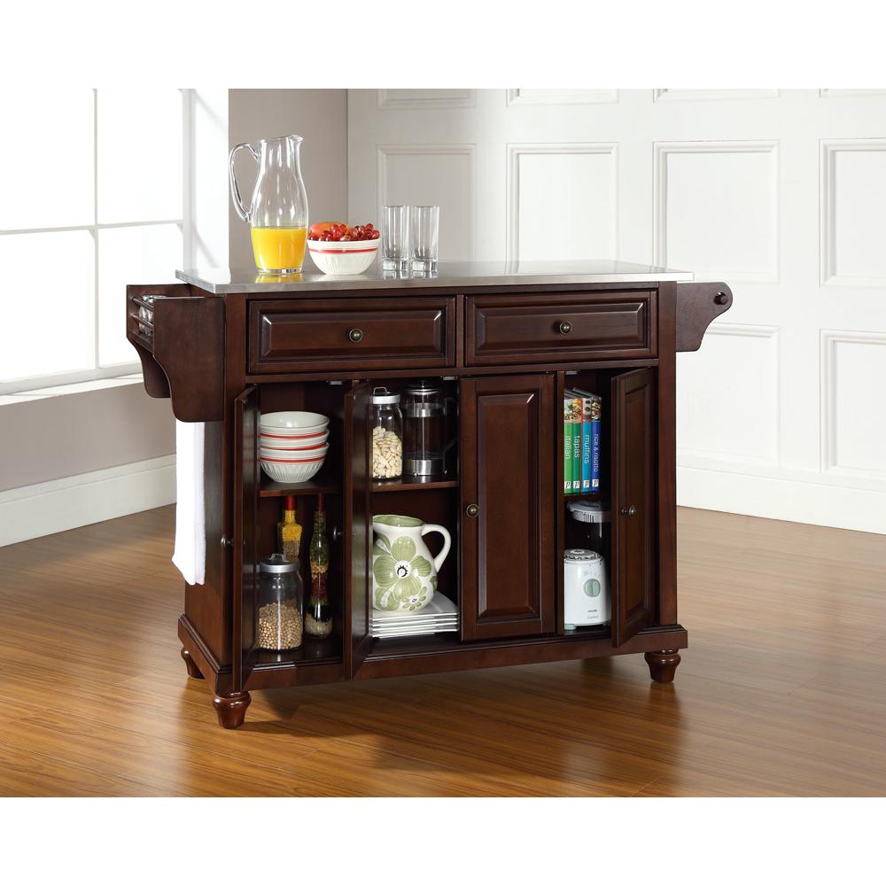 Cambridge Stainless Steel Top Full Size Kitchen Island/Cart